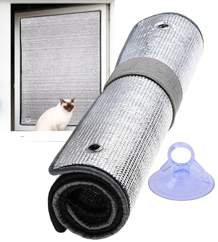 Película aislante de ventana, película de aislamiento térmico - película de aluminio aislada de doble lado - Rollo de película aislante, escudo de calor aislante, aislamiento de ventanas para el