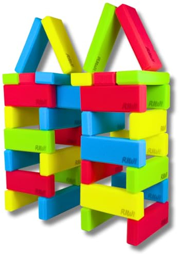 RIWI® 36er mini Bausteine Set | kleine weiche Schaumstoff Bauklötze | kompakte Spielsteine | TÜV & Öko-Tex Zertifiziert | Waschmaschinenfest