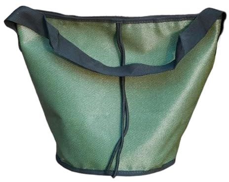 Contenitore ignifugo per carbone – 30,5 x 35,6 cm secchio impermeabile in pellet di legno con manico, contenitore portatile per carbone attivo, attrezzature per barbecue robuste, cortile da campeggio