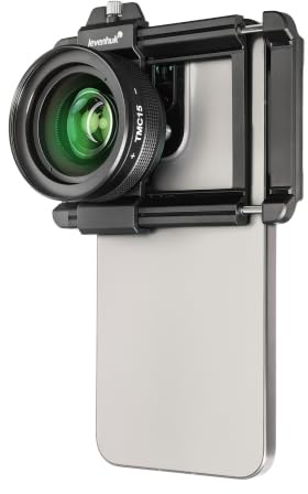 Levenhuk Kelvin TMC15 Smartmikroskop 10-20x Optisk Förstoring, Makroobjektiv med Klämma för Närbildsfotografering, 1,5cm Fokusavstånd, Ultralätt, Tillbehör Ingår | Makroobjektiv med Klämma för Närbildsfotografering, 1,5cm Fokusavstånd, Ultralätt, Tillbehör Ingår