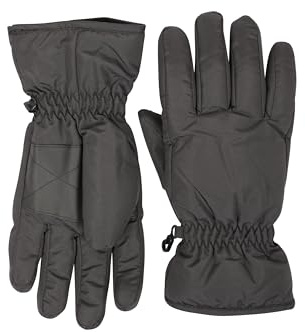 Mountain Warehouse Womens Ski Gloves - Snowproof, Textured Palm, Fleece Lined Warm Glove - For Winter Snowboarding Black M