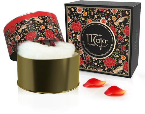 Maja Perfumed Talcum Powder - Soothes, Softens, Relieves Itch, Keeps Skin Dry & Fresh, Smoothing Body Powder for Women, Fragrance Dusting Powder, Talc Powder, 5.3 Oz, 1 Box