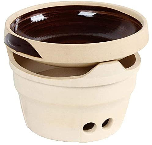 LMEILI 19X12.5CM Estufa De Suelo De Barro De Carbón De Cerámica De Estilo Japonés Portátil Horno De Arcilla De Carbón Barbacoa Parrillas De Barbacoa Plato De Frotamiento Horno De Carbón Hogar