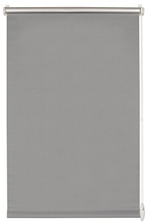 GARDINIA EASYFIX Thermo-Rollo mit Thermo-Rückseite zum Klemmen oder Kleben, Höchste Lichtreflektion, Energiesparend, Lichtundurchlässig, Alle Montage-Teile inklusive, Grau, 50 x 150 cm