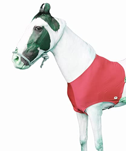 Majestic Ally Lycra stretch häst axelskydd (L, röd)