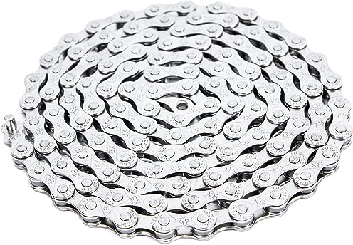 Fongmore Cadena de Bicicleta de 6/7/8 Velocidades Repuesto para Bicicleta de Carretera y Montaña BMX 116 Links Plata