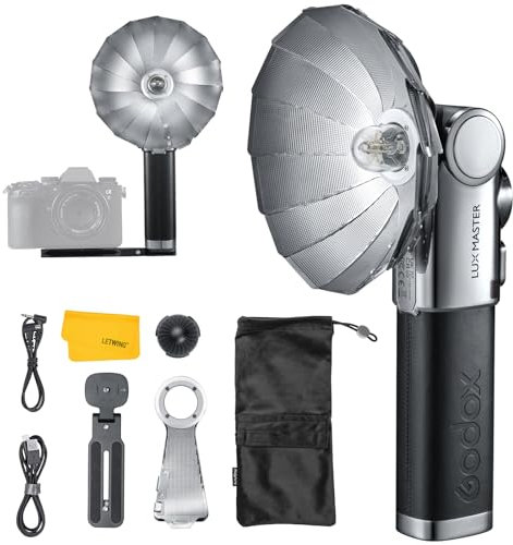 GODOX Lux Master Retro Flash pour Appareil Photo, 2.4G HSS TTL Rétro Vintage Flash, 460 Flashes à Pleine Puissance, Chargeur Type-C, Compatible pour Canon Nikon Sony Olympus Fuji Leica Pentax Caméra