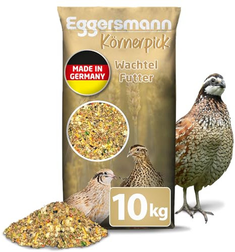 Eggersmann Körnerpick Wachtel Futter 10 kg – GVO-freies Alleinfutter für Wachteln –Schmackhaftes Wachtelfutter mit schnabelgerechter Körnung – Ausgewogene Körnermischung für Legewachteln