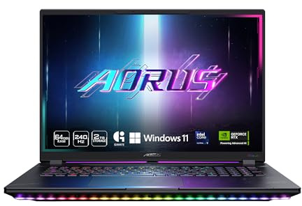 GIGABYTE AORUS Master 18 Gaming Laptop -240Hz 2560x1600 Mini-LED - Manufactured by NVIDIA GeForce RTX 5090 - Intel Core Ultra 9 275HX - 2TB SSD with 64GB DDR5 RAM - Windows 11 Home AD (BZHC6USD45SH)