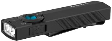 OLIGHT ArkPro Lite 1.200 Lumen Torcia Portatile da Tasca con LED Bianco, Luce UV e Luce Rossa, per Portata Quotidiana, Uso Domestico, Attività All'aperto, Rilevamento e Emergenze (Nero)