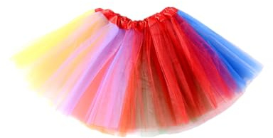 OIXYEY Tutu pour femmes, jupe en tulle pour femmes, costume arc-en-ciel, costume de carnaval pour femmes, costumes de carnaval, costume des années 50 et 80, jupe en tulle colorée pour femmes