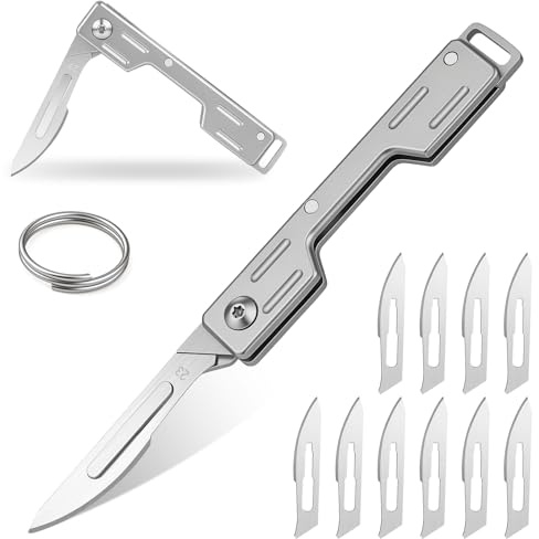 Vicloon Folding Utility Knife, Pocket Cutter for Everyday Carry, Pocket Box Opener, Folding Utility Multitool, Camping Multitool Accessories, Pocket Gadgets for Men Outdoor, Camping, Hiking