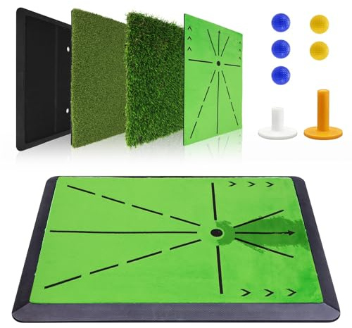 Tapis d'Entraînement de Golf 3 Surfaces Interchangeables