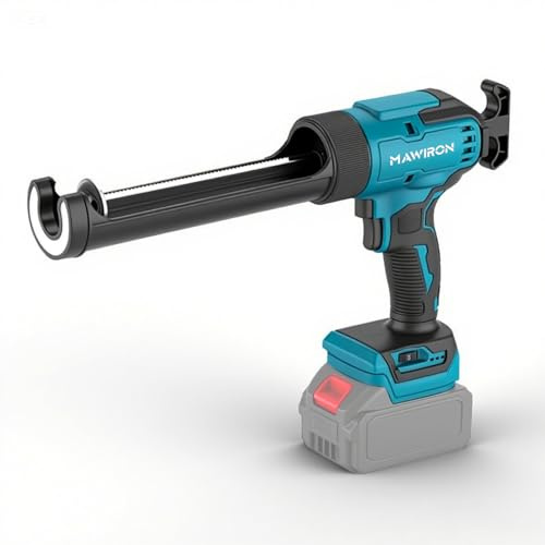 Batteridriven silikonpistol – kompatibel med Makita-18 V batteri – trådlös elektrisk patronpress för tätning spatel monteringsarbeten, 6 hastigheter, för 300 ml patroner (utan batteri)