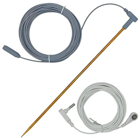 Asta di messa a terra - Asta rivelatore portatile - Kit di asta di messa a terra per generatore, per recinzione, stagno, acquario, elettricità, ricerca acqua