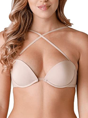 Wonderbra Damen Multiposition Bra Variabler Mit Vielen Verstellmöglichkeiten Push-up BH, Hautfarbe, 75B EU