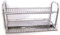 Escurreplatos de acero inoxidable, de 60 cm, con bandeja recogedora de agua