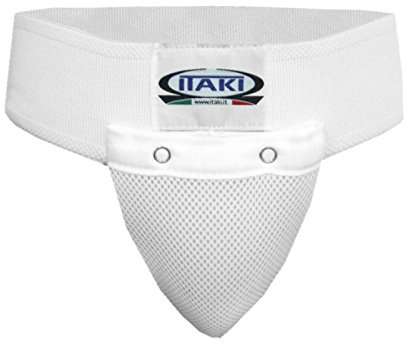 ORIENTE SPORT Conchiglia con Supporto in Tessuto Traspirante, ITAKI &Top Ring, OS 406A (Bianco, L)