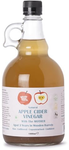 Wholefood Earth Apple Cider Vinegar 1 x 1L - with Mother - Raw - Unpasturised - Unfiltered - GMO Free
