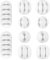 White Cable Tidy Clips, U-horizon 10 Pack Long Lasting Cable Drop Organizer, Cord Management System, Desktop Wire Holder, Hider for Computer or Mouse Cord, Home Office, White