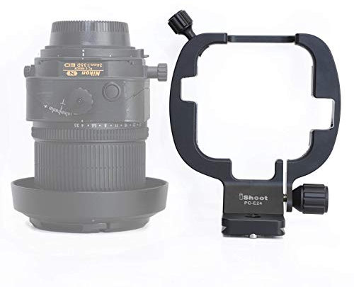 iShoot Collare per obiettivo Anello di montaggio treppiede compatibile con Nikon PC-E Micro NIKKOR 45mm f/2.8D ED & 24mm f/3.5D ED Tilt-Shift, Staffa Supporto Lenti è Arca-Swiss Piastra Sgancio Rapido