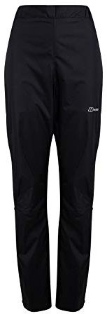 Berghaus Deluge Waterproof Breathable Overtrousers | Durable | Comfortable Rain Pants Trousers, Black/Black, 12 31