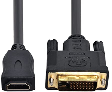 Chenyang Adattatore da HDMI a DVI, Cavo Convertitore Femmina-Maschio (24+5), 1080P per PC, Laptop, HDTV