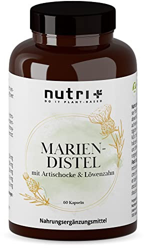 Mariendistel Artischocke Löwenzahn Komplex Kapseln hochdosiert + vegan mit Silymarin und Cynarin - Mariendistelkapseln Mariendistelextrakt Artischockenextrakt Löwenzahnextrakt