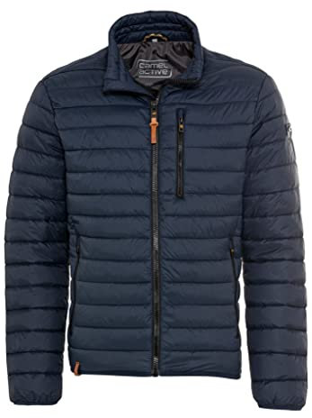 camel active Herren Leichte Steppjacke ohne Kapuze Dunkelblau, menswear-58