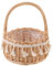 Cabilock Hochzeit Blumenkorb Mit Henkel Rattan Weidenkorb Picknickkorb Braut Blumenkorb Obstkorb Aufbewahrungskorb Rattan Korb Blumenkinder gewebte Korb für Hochzeit Landhaus Deko
