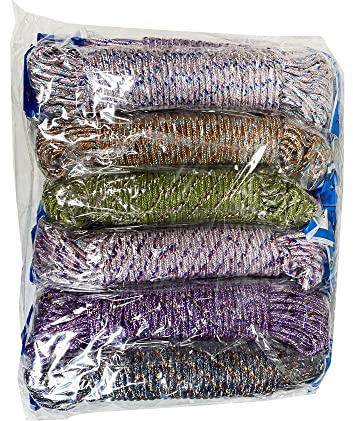 Corde à linge robuste avec noyau en acier, corde à linge pour intérieur, extérieur, jardin, 15 m