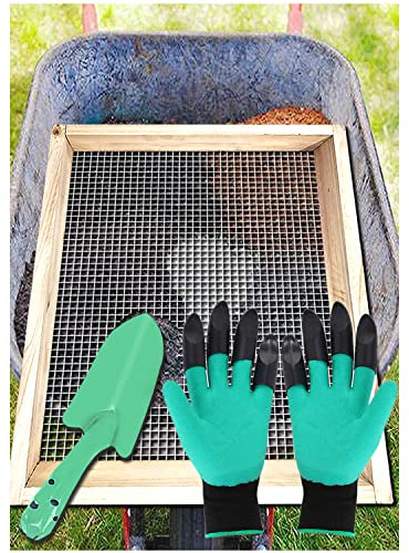 Soil Sifter, Dirt Sifter for Gardening, Compost Sifter, Garden Sieve, Light Wood Sifter for Rocks, Screen Sifter Top Soil/Peat Moss/Worm/Leaves/Loam Soil/Sand,Great Garden Tool for Plants & Vegetables