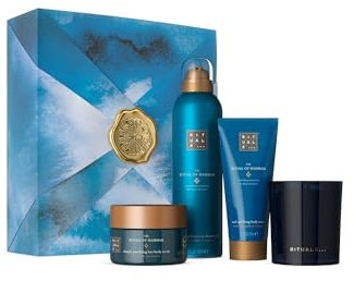 RITUALS Geschenkbox The Ritual of Hammam, M – Geschenkset bestehend aus 4 Körperpflegeprodukten mit Eukalyptus und Rosmarin | Reichhaltig und erfrischend, Blau
