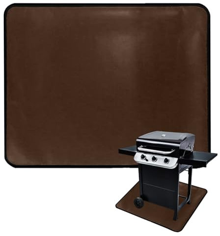 kingsea Grillmatte für Gasgrill 165×99cm,Outdoor Grillmatte Bodenschutz,Große Feuerfeste Unterlage,Wasser-und ölabweisend,für Rasen,Terrasse,Bodenschutz