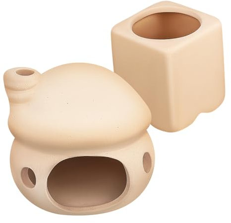 Hohopeti 2stücke Keramik Fischversteck Für Aquarien Dekorative Höhle Für Betta Und Garnelen Einzigartige Pilzform Für Aquarienlandschaft Und Fischschutz