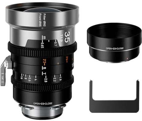 SIRUI IronStar T1.9 1.5X Lente Cinematográfico Anamórfico, 35mm de Enfoque Manual con Montura PL Nativa, Montura EF Intercambiable(Destello Neutral)