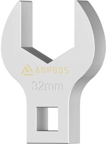 ANPUDS Kranfotnyckel 32 mm, 1/2 tum V-typ vridmoment gaffelnyckel metrisk, skiftnyckel för underhåll av kranar, maskinmuttrar och luftkonditioneringssystem