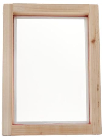SUIOPPYUW Lätt träram för screentryck Lätt att rengöra nätskärm Plastpanel Tryckbehov Träram Sidentrycksnät med naturligt trä, Trä, 20x30cm 43T