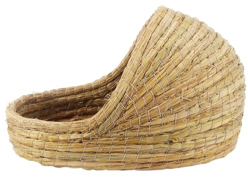 Toyvian Nest for Rabbit House Bunny Hut Woven Sleeping Bed Natural Material for Small Pets like Hamsters and Guinea Pigs