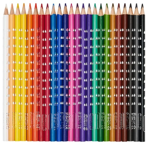 Pelikan Buntstifte-Set Silverino 24-teilig, dreieckig für Kinder und Erwachsene, 24 Farben