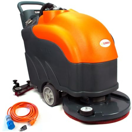 SUNMAX RT50AC 22 Electric Floor Scrubber Dryer Machine, 22 FEET Power Cord, 14.5-Gal Sewage Tank, 22 Brush/Pad Cleaning Width; 31 Squeegee Width
