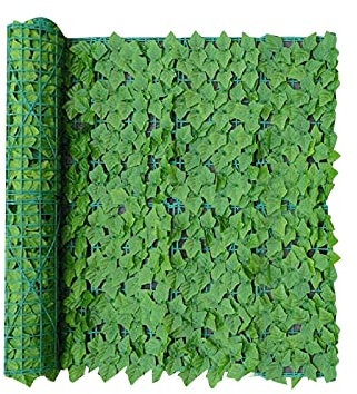 Künstliche Efeu Garten Sichtschutz, künstliche Hecken Zaun und Faux Ivy Vine Leaf Dekoration, Künstlicher Efeu Sichtschutz Zaun, Grün Gartensichtschutz, UV-Schutz, für Outdoor, Garten (B, 25 * 50CM)