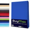 Buymax® Spannbettlaken 90x200cm Baumwolle 100% Spannbetttuch Bettlaken Jersey, Matratzenhöhe bis 25 cm, Farbe Dunkelblau