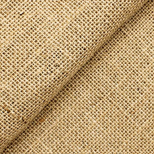 DESHOME Juta 10 metri - Tessuto Iuta al metro naturale disponibile in rotolo per vasetti, sacchetti, borse, bomboniere e lavori di bricolage