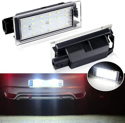 Car Passion Kit luci led targa compatibile con Fiat Renault Clio Kangoo Koleos Twingo posteriori canbus NO ERRORE 18 SMD 6000K luce bianco ghiaccio placchetta lampada ricambio (Renault)