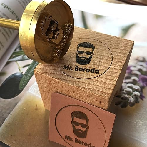 Brandeisen für Holz, langlebig, Branding-Hitzestempel für Holz, Leder, handgefertigt von Design (3,8 x 3,8 cm)