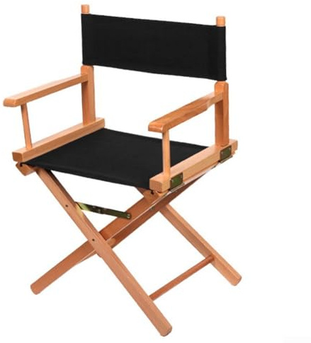 1 Set Regiestühle, Klappstühle, Bezugsset, tragbare Regiestühle, Clubstühle, Segeltuch-Sitzbezüge, für Regiestuhl (schwarz)