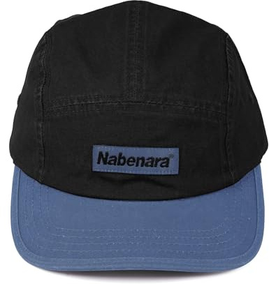 Clakllie Short Brim 5 Panel Basecap Herren Two-Tone Flat Brim Cap Baseball Cap für Damen UV-Schutz Outdoor Kappe Snapback Dad Cap, CDGE-HNZD2-Black, Talla única