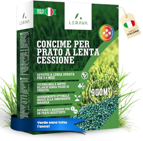 LERAVA® Engrais Gazon Longue Durée 18kg NPK Granulaire avec Azote à Libération Lente, Magnésium, Soufre et Microéléments – Fertilisant Haute Qualité pour Pelouses et Espaces Verts - engrais pelouse