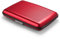 ÖGON -DESIGNS- Porte-Cartes en Aluminium avec Fermoir en métal, Protection RFID Contre la fraude et la démagnétisation, Portefeuille Compact, modèle Smart Case Stockholm (Aluminium Red)
